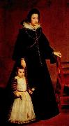 Portrat Dona Antonia Ipenarrieta mit einem Sohn Diego Velazquez